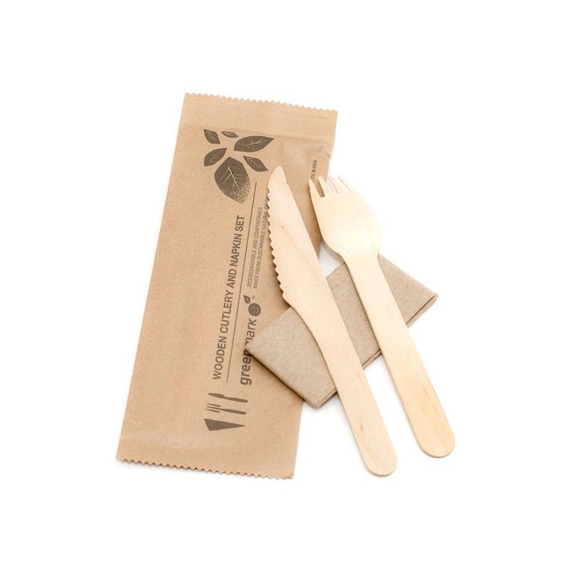 Takeaway 6" Fork/Knife/Napkin - FSC Certified  400 pcs