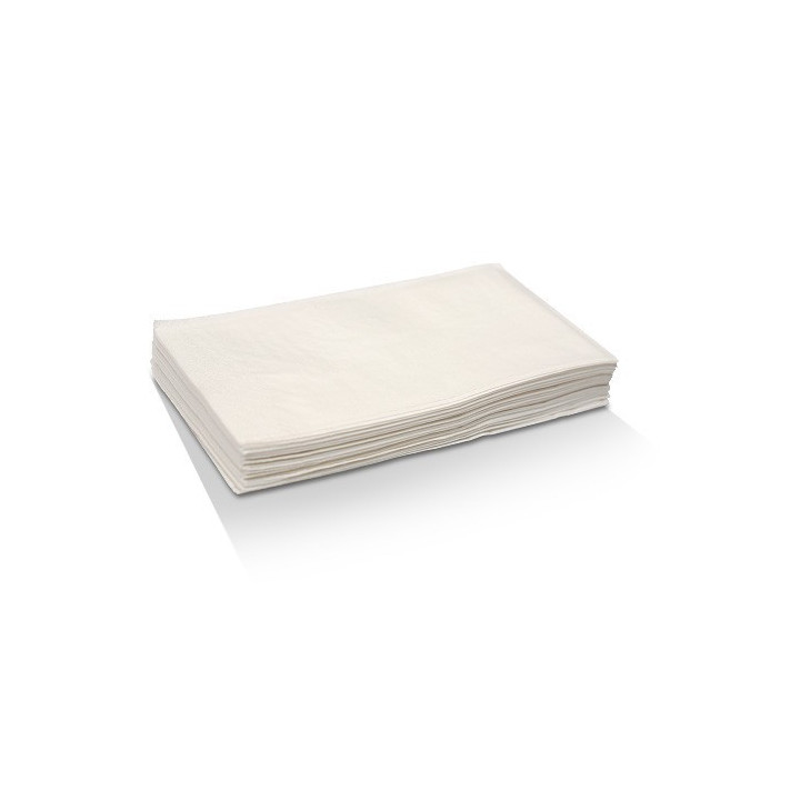 2PLY Dinner Napkin 1/8 Fold WHITE Sugarcane / Bamboo Mix   1000 pcs