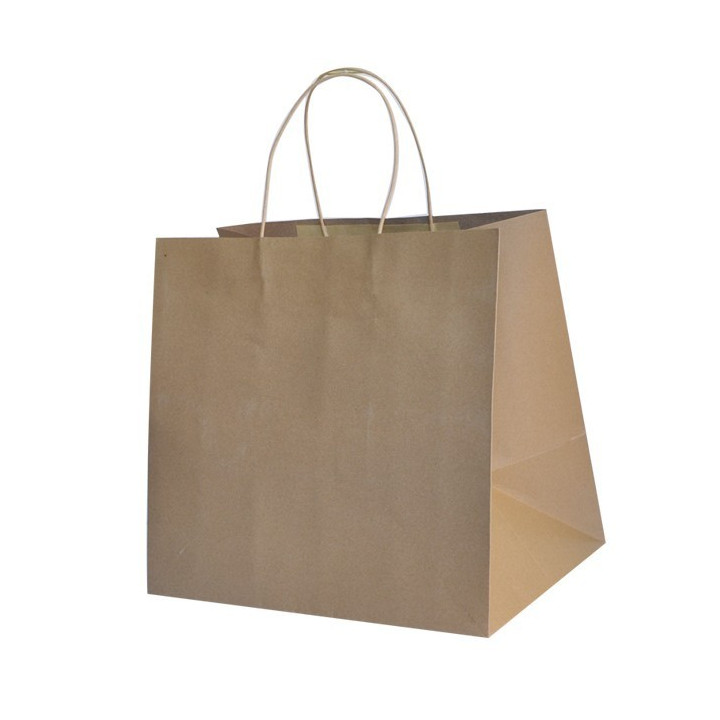 Brown Kraft Takeaway Bag with Handle  150 pcs