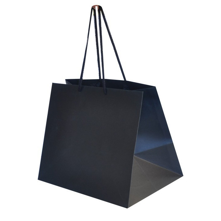 Deluxe Black Takeaway Bag with Handle  100 pcs