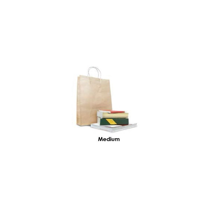 Brown Kraft Takeaway Bag - Medium  250 pcs