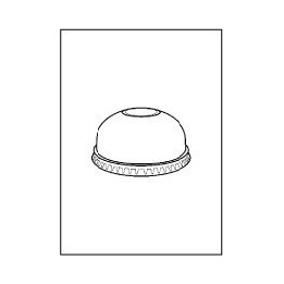 Dome Lid for 350ml to 750ml Clear Cold Cups (Ingeo PLA)  1000 pcs
