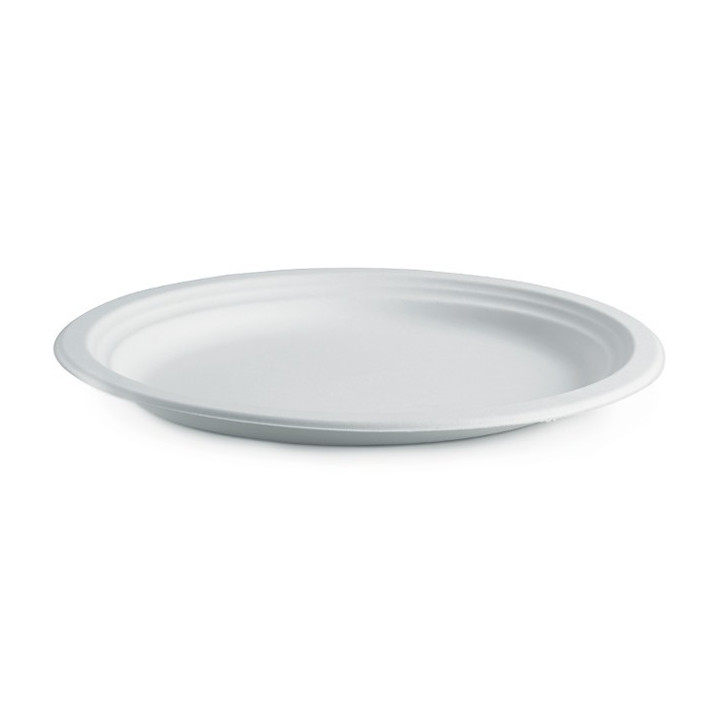 12.5x10" Oval Plate Biodegradable White  500 pcs