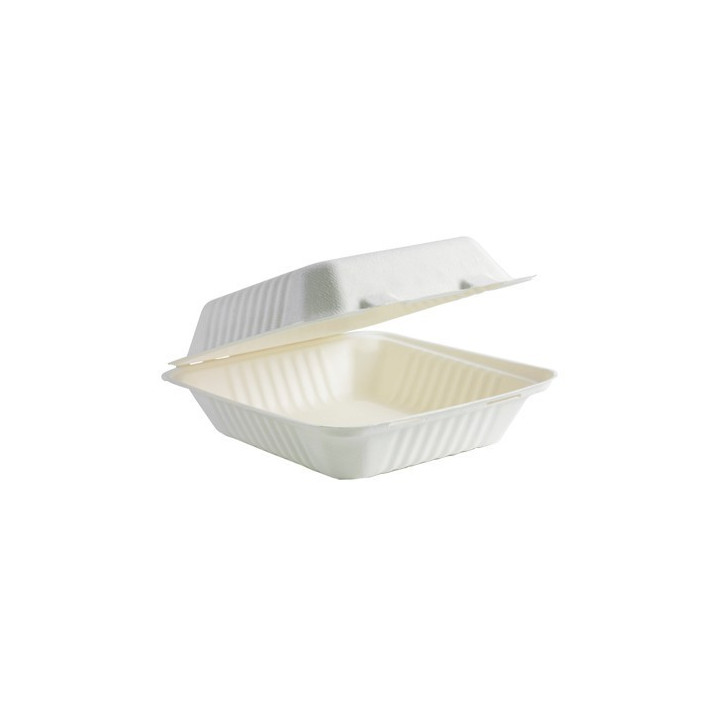 7.8x8x3" Clamshell Biodegradable White  200 pcs