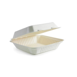 9x9x3" Clamshell Biodegradable White  200 pcs