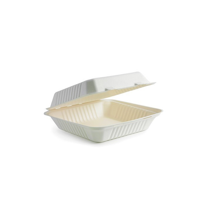 9x9x3" Clamshell Biodegradable White  200 pcs