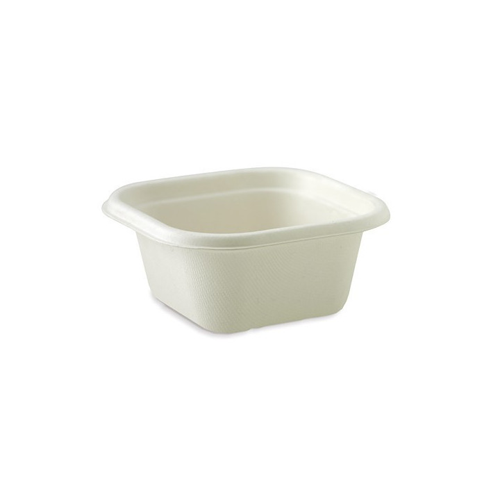 480ml Square TakeAway Base - 130x130x65mm - White  600 pcs