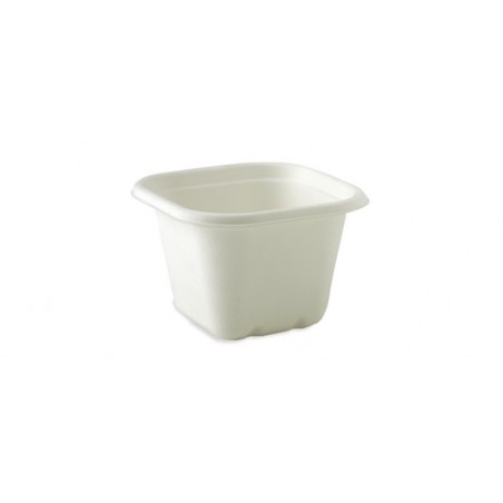 630ml Square TakeAway Base - 130x130x90mm - White  600 pcs