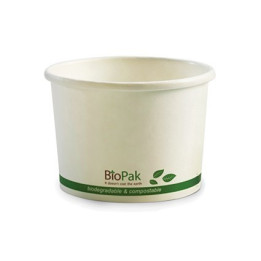 8oz Hot & Cold Biodegradable BioPak Cup White  1000 pcs