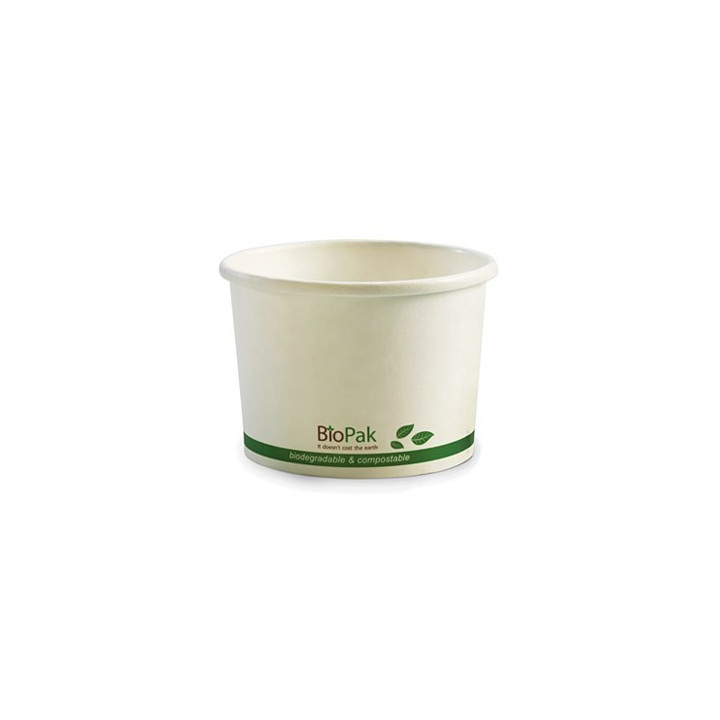 8oz Hot & Cold Biodegradable BioPak Cup White  1000 pcs