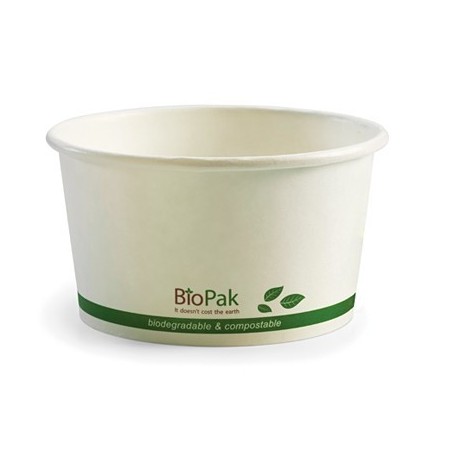 12oz Hot & Cold Biodegradable BioPak Cup White  500 pcs