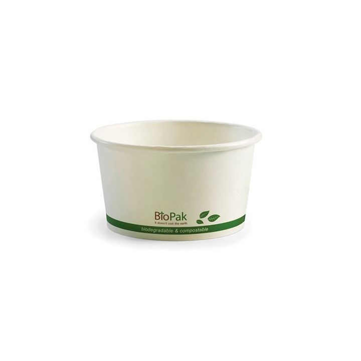 12oz Hot & Cold Biodegradable BioPak Cup White  500 pcs