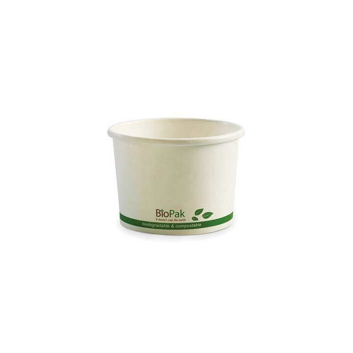 16oz Hot & Cold Biodegradable BioPak Cup White  500 pcs