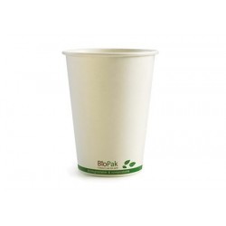 32oz Hot & Cold Biodegradable BioPak Cup White  500 pcs