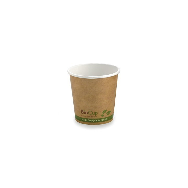4oz Single Wall PLA Coffee Cup Leaf Kraft  2000 pcs
