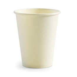 8oz Single Wall Bio Coffee Cup White  1000 pcs