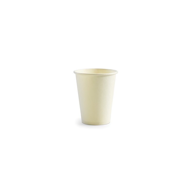 8oz Single Wall Bio Coffee Cup White  1000 pcs