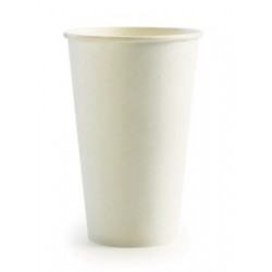 16oz Single Wall Bio Coffee Cup White  1000 pcs