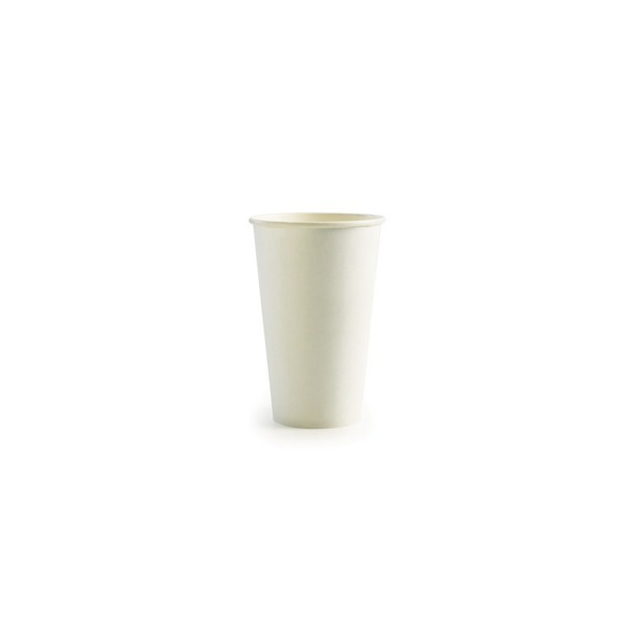 16oz Single Wall Bio Coffee Cup White  1000 pcs