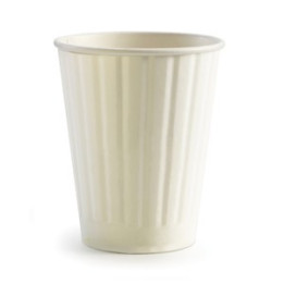 12oz Double Wall Bio Coffee Cup White  1000 pcs