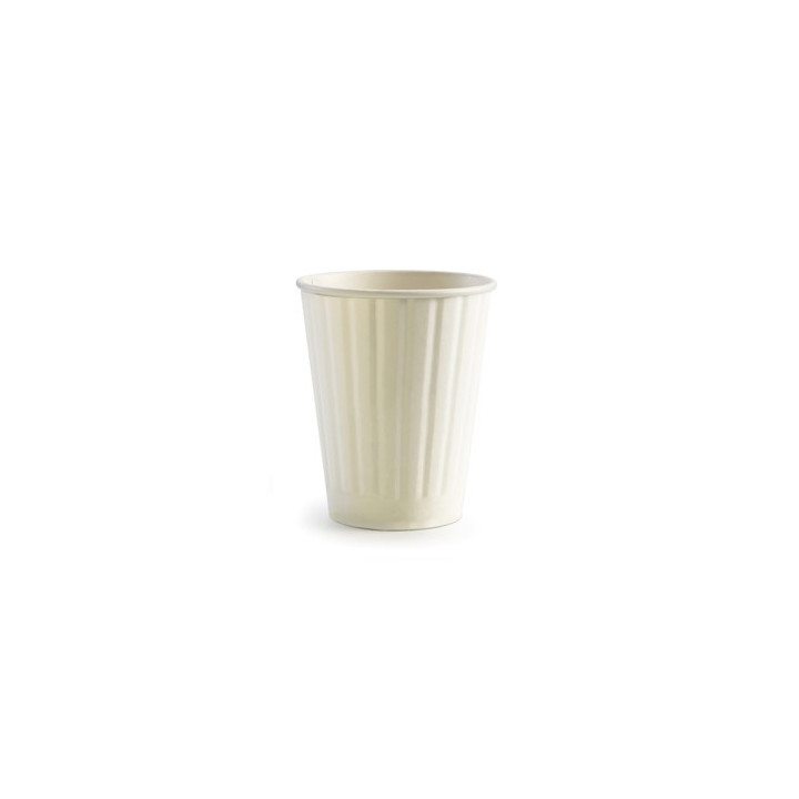 12oz Double Wall Bio Coffee Cup White  1000 pcs