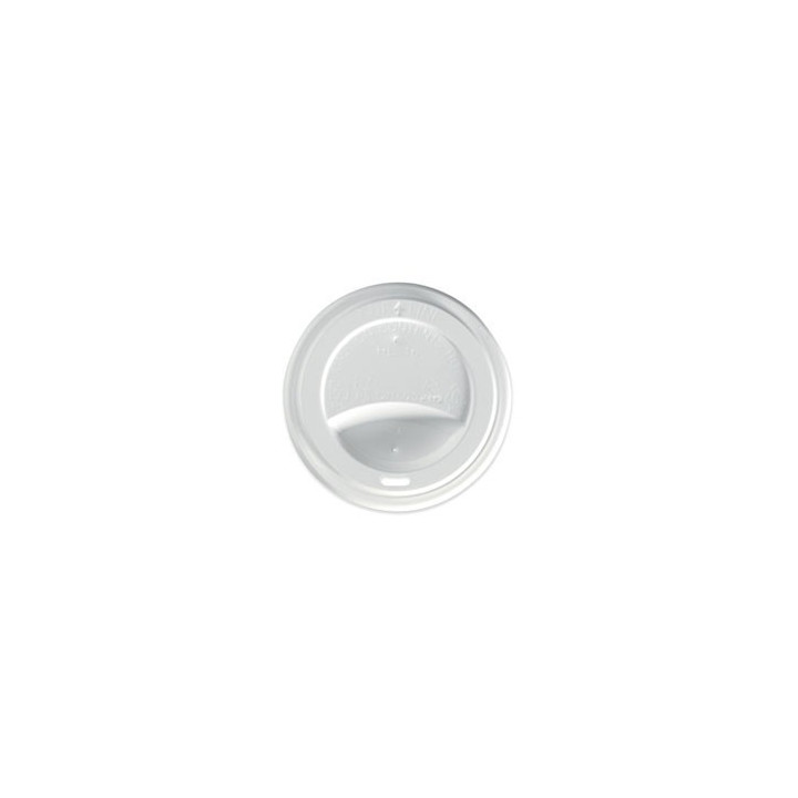 Lid for 8 (90mm)12 16 & 20oz BioPak Cup PS - White  1000 pcs