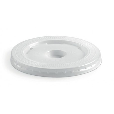 X - Hole PS Lid for 12 16 & 20-22oz BioCups - Clear  2000 pcs