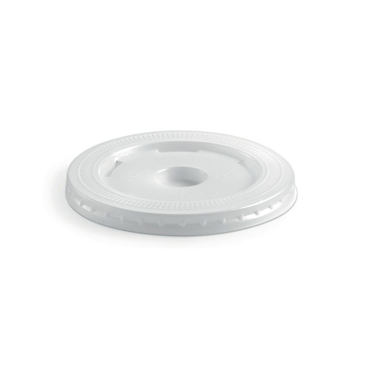X - Hole PS Lid for 12 16 & 20-22oz BioCups - Clear  2000 pcs