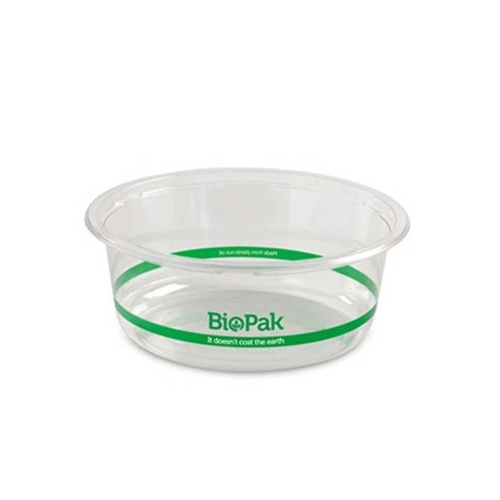 600ml Clear Bioplastic Wide Salad Bowl - 143mm  600 pcs