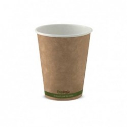 6oz Single Wall Bio Coffee Cup Leaf Kraft  1000 pcs