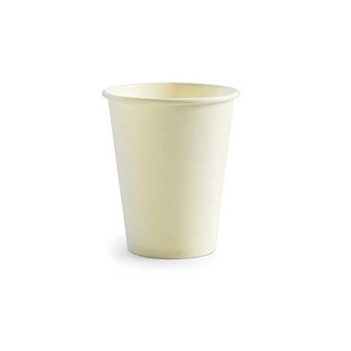 6oz Single Wall Bio Coffee Cup White  1000 pcs