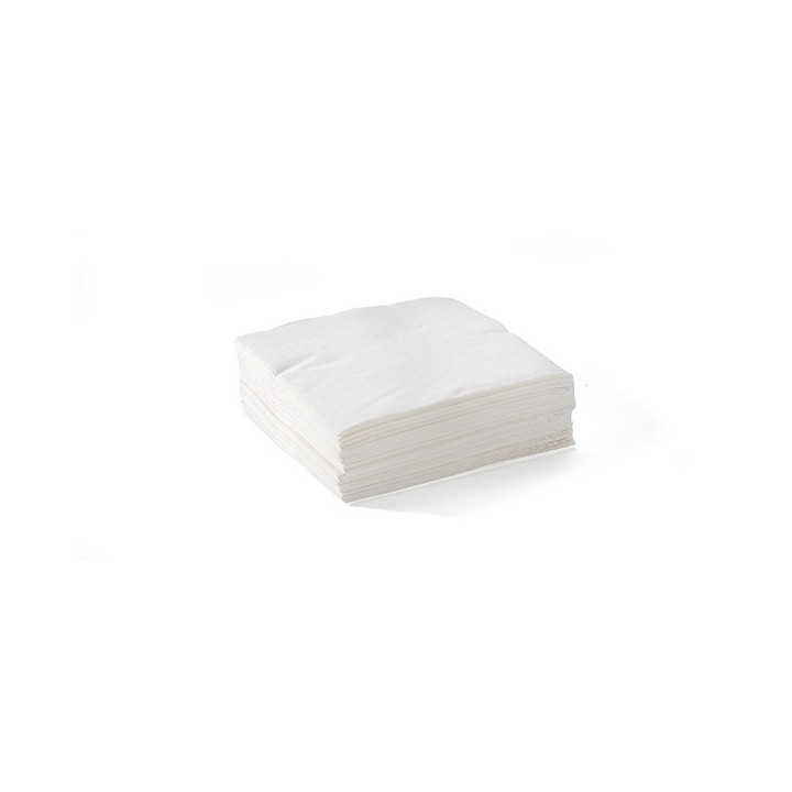2 PLY Corner Embossed Cocktail Napkin  White 100% FSC certified
