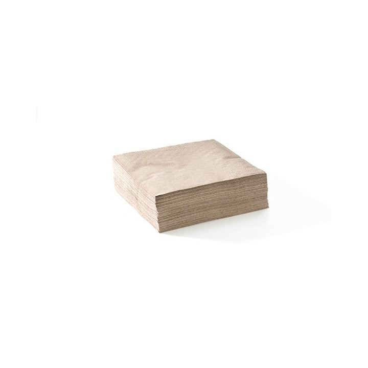 2 PLY Corner Embossed Cocktail Napkin  Natural 100% FSC certified