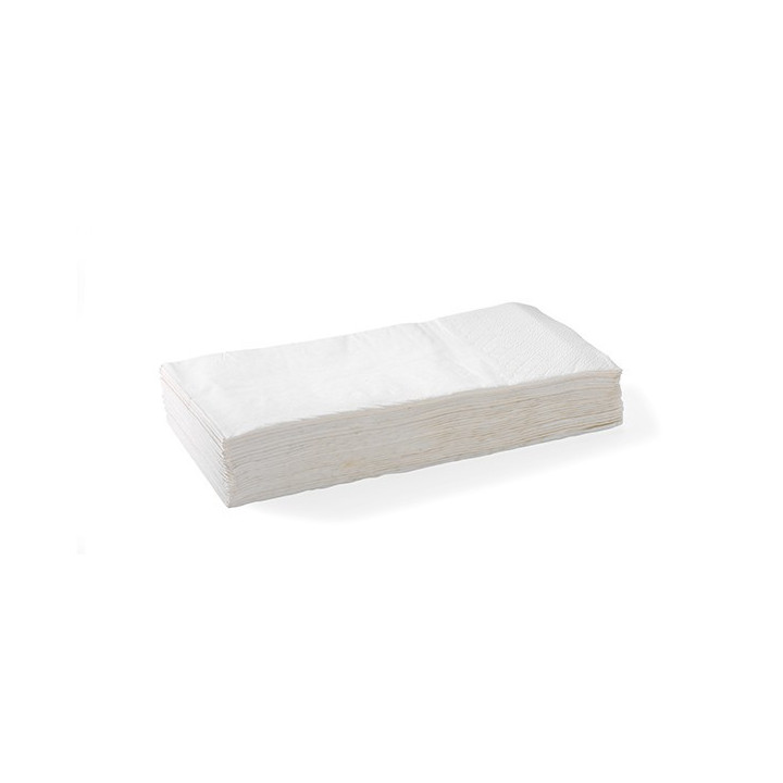2 PLY 1/8 Fold Dinner White Bio Napkin 400x400  1000 pcs