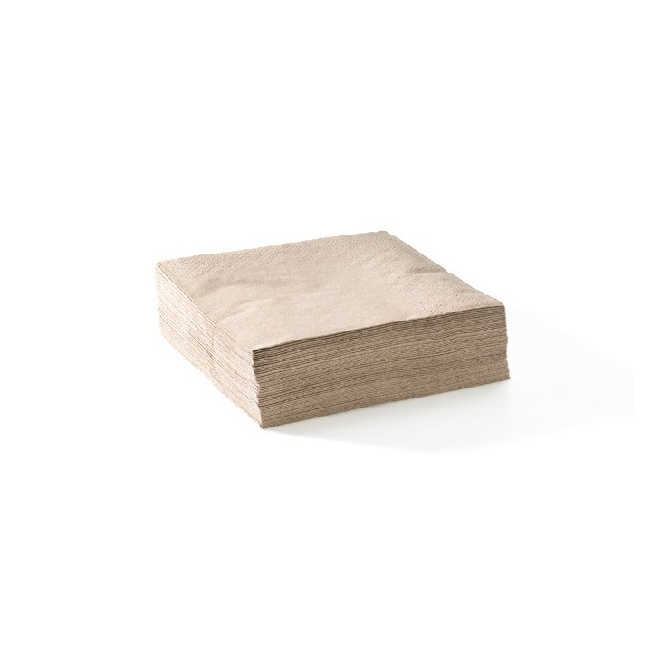 2 PLY 1/4 Fold Embossed Dinner Brown Natural Bio Napkin 400x400  1000 pcs