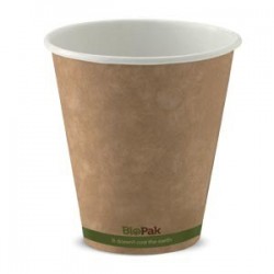 8oz (90mm) Single Wall Kraft Bio Coffee Cup  1000 pcs