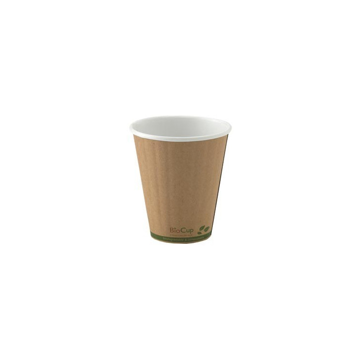 8oz (90mm) Double Wall Kraft Bio Coffee Cup  1000 pcs