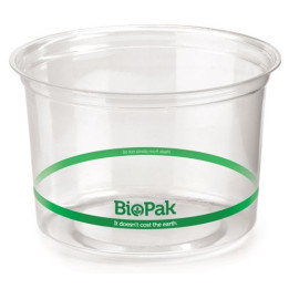 500ml Ingeo Bioplastic Salad/Fruit Bowl Clear Deli Container  500 pcs