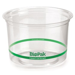 500ml Ingeo Bioplastic Salad/Fruit Bowl Clear Deli Container  500 pcs
