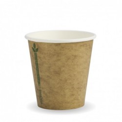 6oz Single Wall White Coffee Cup - Ingeo Compostable