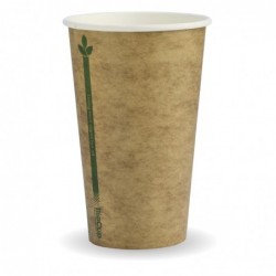 12oz Single Wall White Coffee Cup - Ingeo Compostable