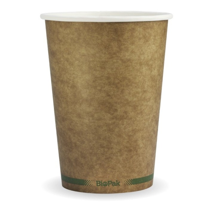 32oz bowl - BioPak branded Kraft Green Stripe - 500 pcs