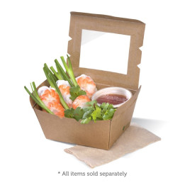 Small Takeaway Box with window - 110 x 90 x 64mm - FSC Certified - 200 pcs