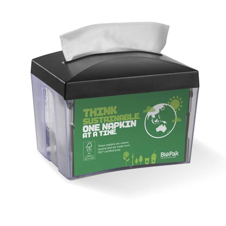 Single Napkin BioDispenser with 1 ply Napkins White 6000 pcs