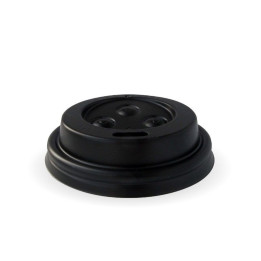 4oz Black Plastic Sipper Lids - 1000 pcs