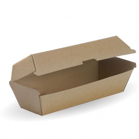 Hot Dog Box Bio 209x70x76mm FSC Certified Board - KRAFT - 400 pcs