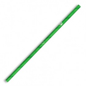 Compostable Paper Straw Regular 6x197mm - Green  2500 pcs