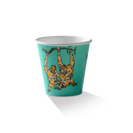 8oz(90mm) PLA Single Wall Coffee Cup Animal Print  1000 pcs