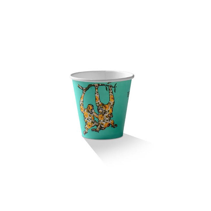 8oz(90mm) PLA Single Wall Coffee Cup Animal Print  1000 pcs