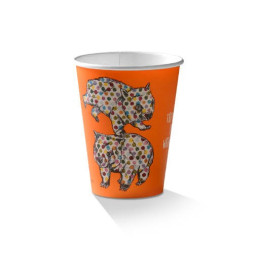 12oz PLA Single Wall Coffee Cup Animal Print  1000 pcs